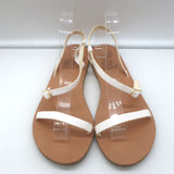 Ancient Greek Sandals Niove Slingback Sandals White Leather Size 40