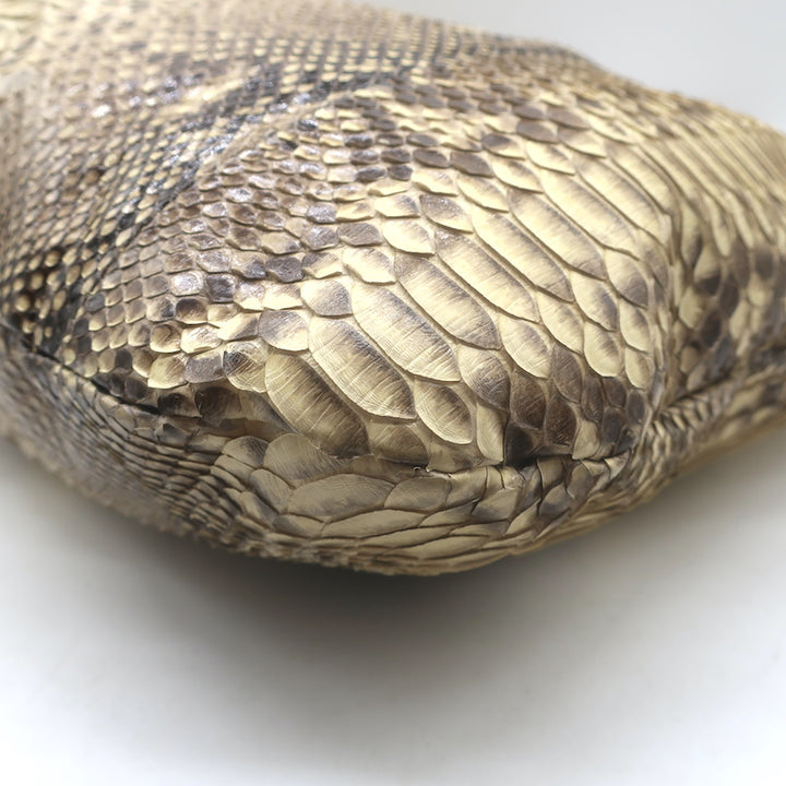Devi Kroell Snakeskin Large Hobo Bag Ivory
