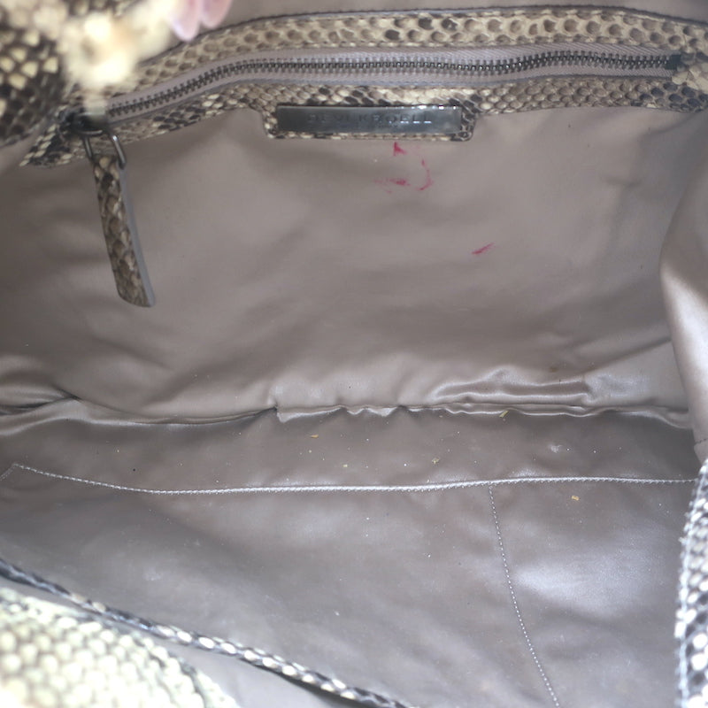 Devi Kroell Snakeskin Large Hobo Bag Ivory