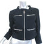 Courreges Multi-Zipper Cropped Jacket Black Stretch Cotton Size 6