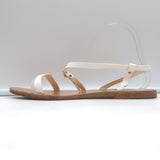 Ancient Greek Sandals Niove Slingback Sandals White Leather Size 40