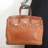 Hermes Birkin 30 Bag Fauve Box Leather Palladium Hardware 2003