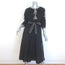 Ulla Johnson Sofia Embroidered Belted Midi Dress Black Cotton Size 2