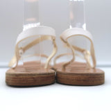 Ancient Greek Sandals Niove Slingback Sandals White Leather Size 40