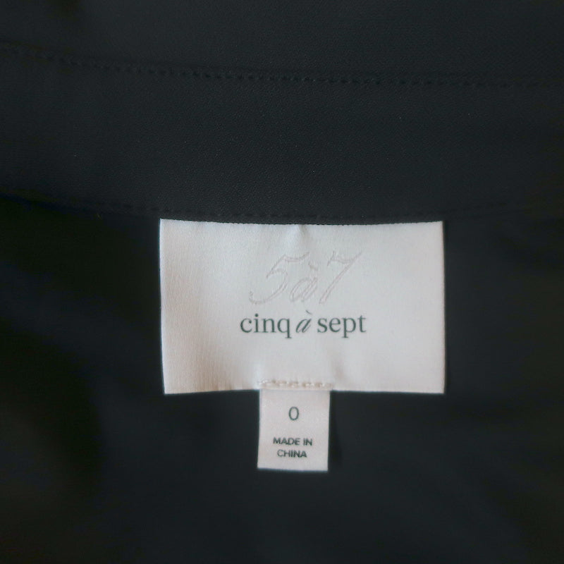 Cinq a Sept McKenna Twist-Front Collared Midi Dress Black Size 0