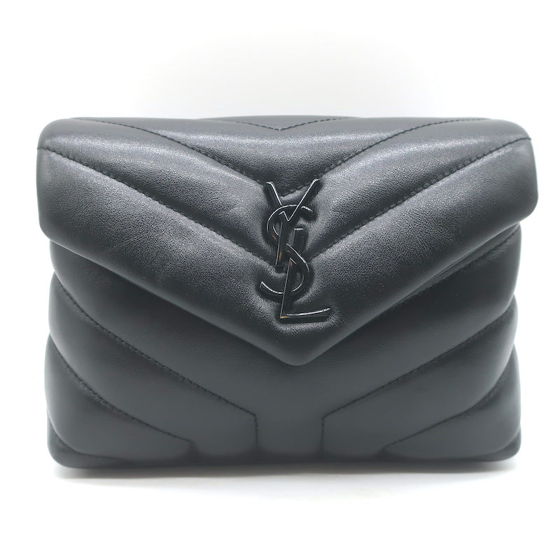 Saint Laurent LouLou Toy Mini Crossbody Bag Black Quilted Leather