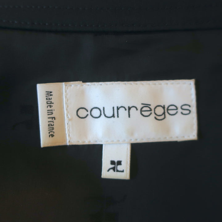 Courreges Multi-Zipper Cropped Jacket Black Stretch Cotton Size 6
