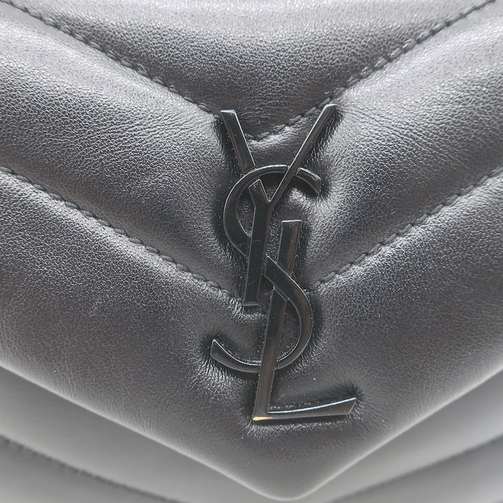 Saint Laurent LouLou Toy Mini Crossbody Bag Black Quilted Leather