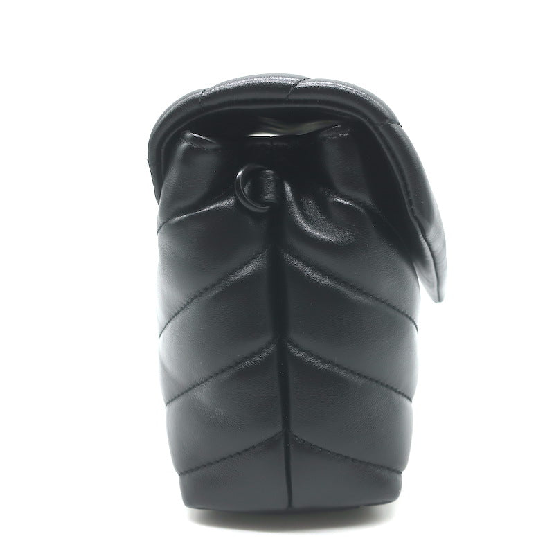Saint Laurent LouLou Toy Mini Crossbody Bag Black Quilted Leather