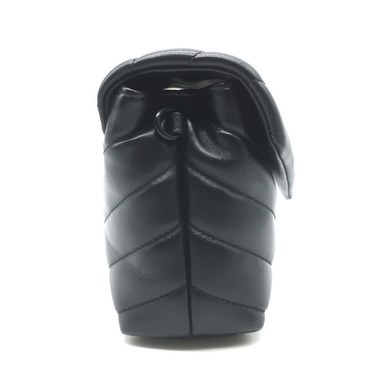 Saint Laurent LouLou Toy Mini Crossbody Bag Black Quilted Leather
