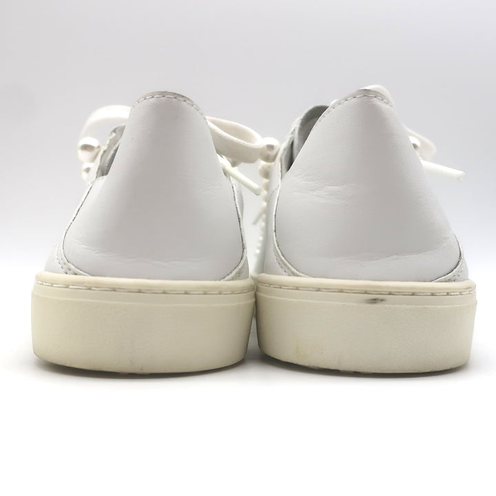Stuart Weitzman Goldie Faux Pearl Convertible Sneakers White Leather Size 10