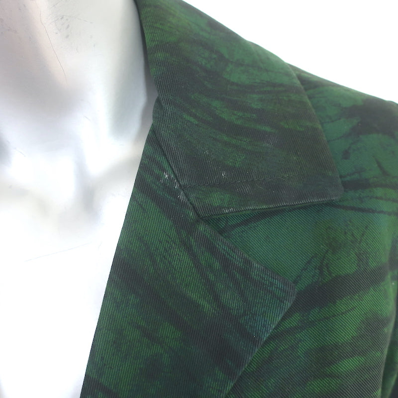 Marni Winter Edition 2013 Jacket Green Printed Cotton Twill Size 38