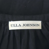 Ulla Johnson Sofia Embroidered Belted Midi Dress Black Cotton Size 2