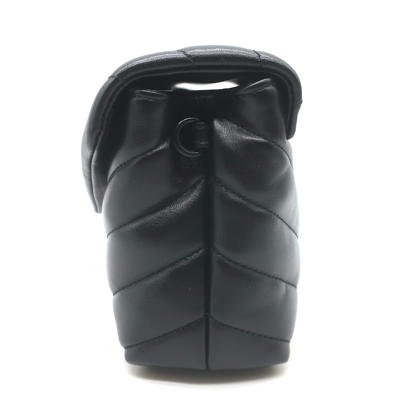 Saint Laurent LouLou Toy Mini Crossbody Bag Black Quilted Leather