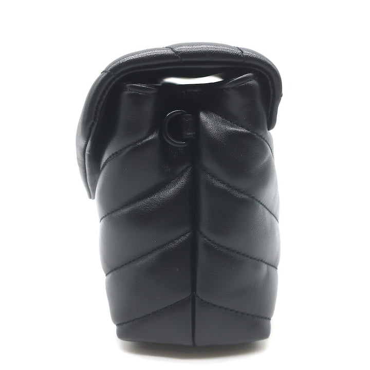 Saint Laurent LouLou Toy Mini Crossbody Bag Black Quilted Leather