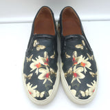 Givenchy Slip-On Skate Sneakers Black Magnolia Print Leather Size 40
