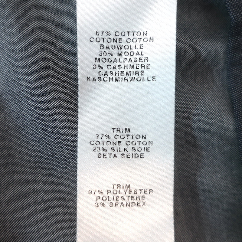Paul Smith Sequined Yoke Snap-Front Shirt Blue Chambray Size Extra Large