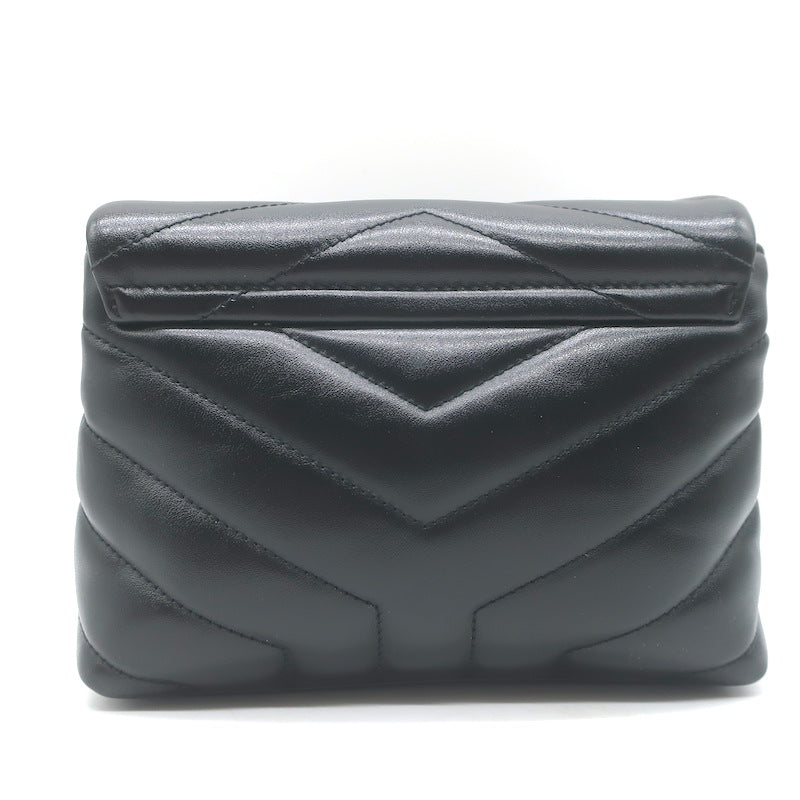 Saint Laurent LouLou Toy Mini Crossbody Bag Black Quilted Leather