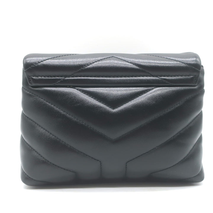 Saint Laurent LouLou Toy Mini Crossbody Bag Black Quilted Leather