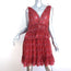 Ulla Johnson Sleeveless Mini Dress Noelle Ruby Printed Silk Georgette Size 8