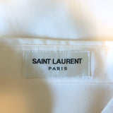 Saint Laurent Silk Button Down Shirt Ivory Size 40 Long Sleeve Blouse