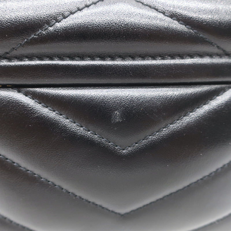 Saint Laurent LouLou Toy Mini Crossbody Bag Black Quilted Leather