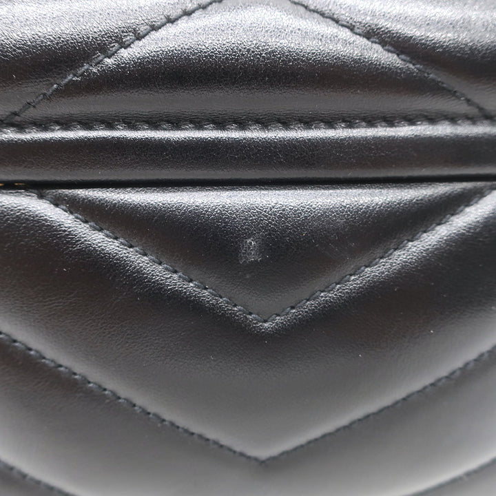 Saint Laurent LouLou Toy Mini Crossbody Bag Black Quilted Leather
