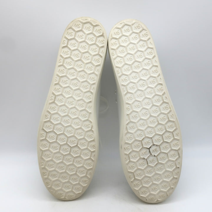 Stuart Weitzman Goldie Faux Pearl Convertible Sneakers White Leather Size 10