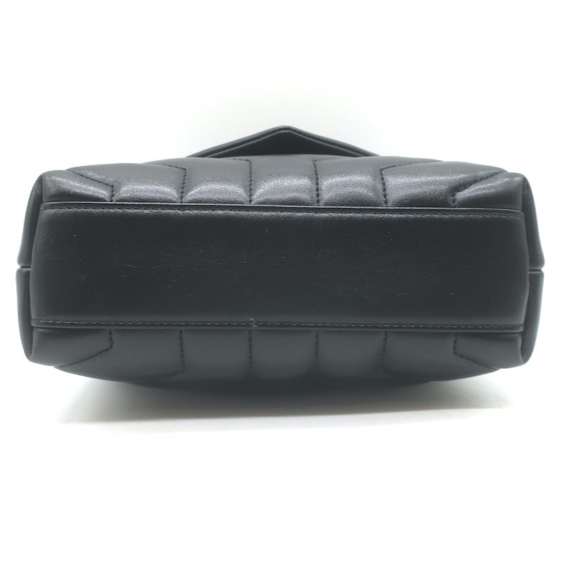 Saint Laurent LouLou Toy Mini Crossbody Bag Black Quilted Leather
