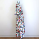 Emilia Wickstead Zarina Floral Print Kaftan Dress White/Multi Cotton Size Medium