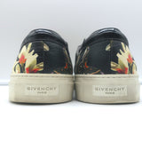 Givenchy Slip-On Skate Sneakers Black Magnolia Print Leather Size 40