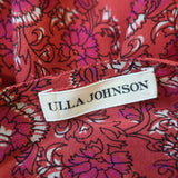 Ulla Johnson Sleeveless Mini Dress Noelle Ruby Printed Silk Georgette Size 8