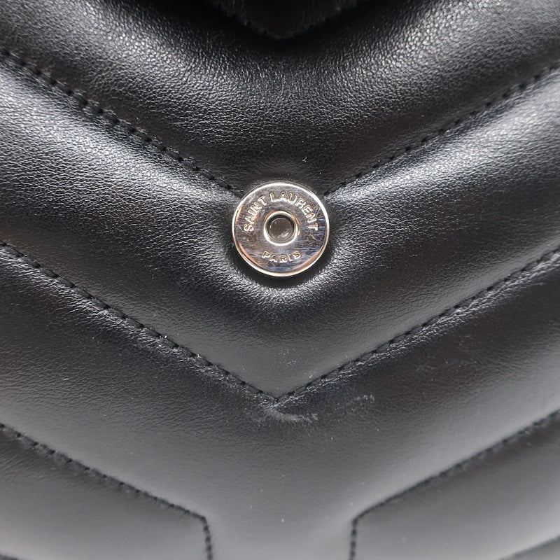 Saint Laurent LouLou Toy Mini Crossbody Bag Black Quilted Leather