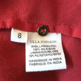 Ulla Johnson Sleeveless Mini Dress Noelle Ruby Printed Silk Georgette Size 8