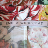 Emilia Wickstead Zarina Floral Print Kaftan Dress White/Multi Cotton Size Medium