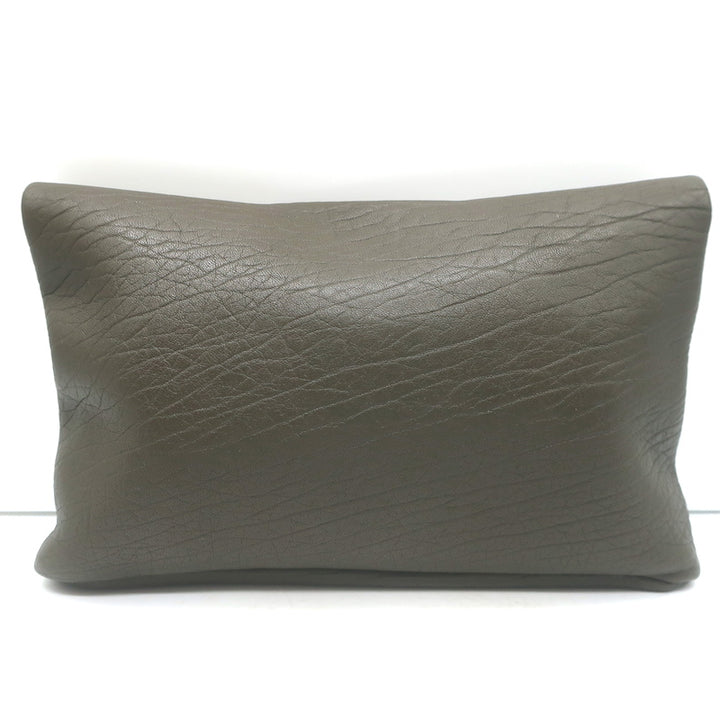 Saint Laurent Cassandre Large Envelope Pouch Light Musk Leather Clutch NEW