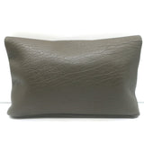 Saint Laurent Cassandre Large Envelope Pouch Light Musk Leather Clutch NEW