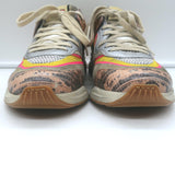 Gucci Ultrapace Low Top Sneakers Lizard-Embossed Leather & Suede Size 38