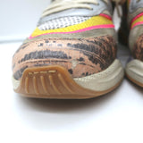 Gucci Ultrapace Low Top Sneakers Lizard-Embossed Leather & Suede Size 38