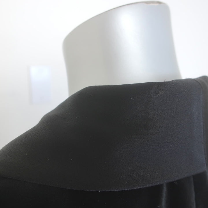 Alice + Olivia Tana Satin-Lapel Velvet Blazer Black Size 12 One-Button Jacket