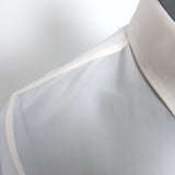 Saint Laurent Silk Button Down Shirt Ivory Size 40 Long Sleeve Blouse