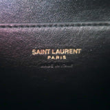 Saint Laurent Cassandre Large Envelope Pouch Light Musk Leather Clutch NEW