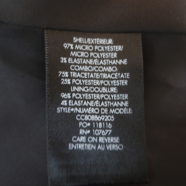 Alice + Olivia Tana Satin-Lapel Velvet Blazer Black Size 12 One-Button Jacket