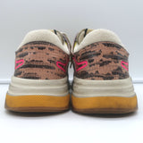 Gucci Ultrapace Low Top Sneakers Lizard-Embossed Leather & Suede Size 38