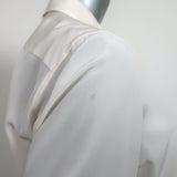 Saint Laurent Silk Button Down Shirt Ivory Size 40 Long Sleeve Blouse