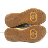 Gucci Ultrapace Low Top Sneakers Lizard-Embossed Leather & Suede Size 38