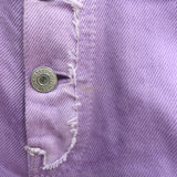 1/OFF Paris Upcycled Double-Waisted High Rise Jeans Lilac Denim Size Small