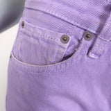 1/OFF Paris Upcycled Double-Waisted High Rise Jeans Lilac Denim Size Small