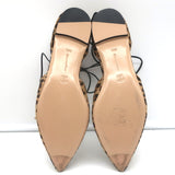 Gianvito Rossi d'Orsay Pointed Toe Flats Leopard Print Pony Hair Size 39.5