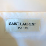 Saint Laurent Silk Button Down Shirt Ivory Size 40 Long Sleeve Blouse